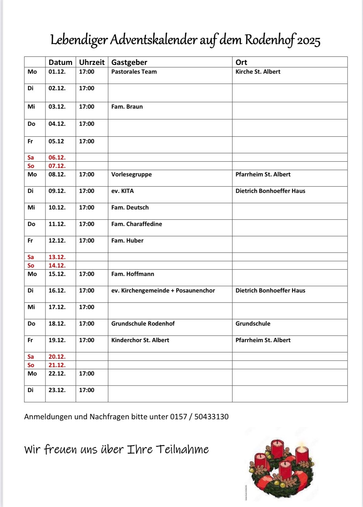 Lebendiger Adventskalender auf dem Rodenhof 2