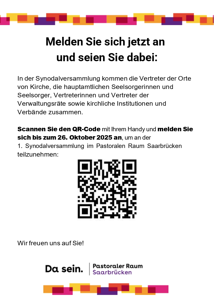 Anmeldung zur Synodalversammlung Aufruf 2