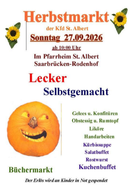 Herbstmarkt Kfd St. Albert 2026